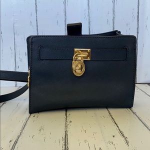 Michael Kors navy blue cross body purse